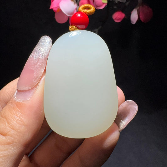 和田玉白玉普贤菩萨挂件（53.3g）