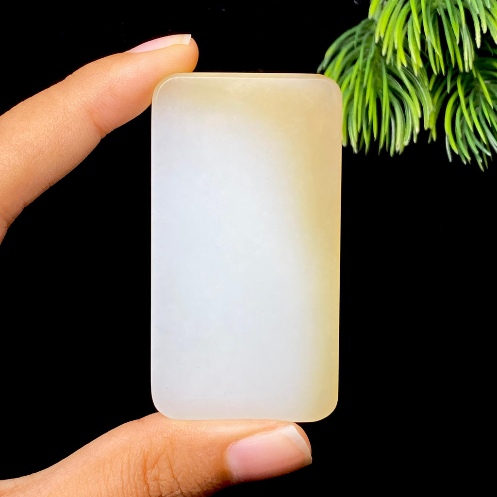 和田玉糖白无事牌（55.7g）