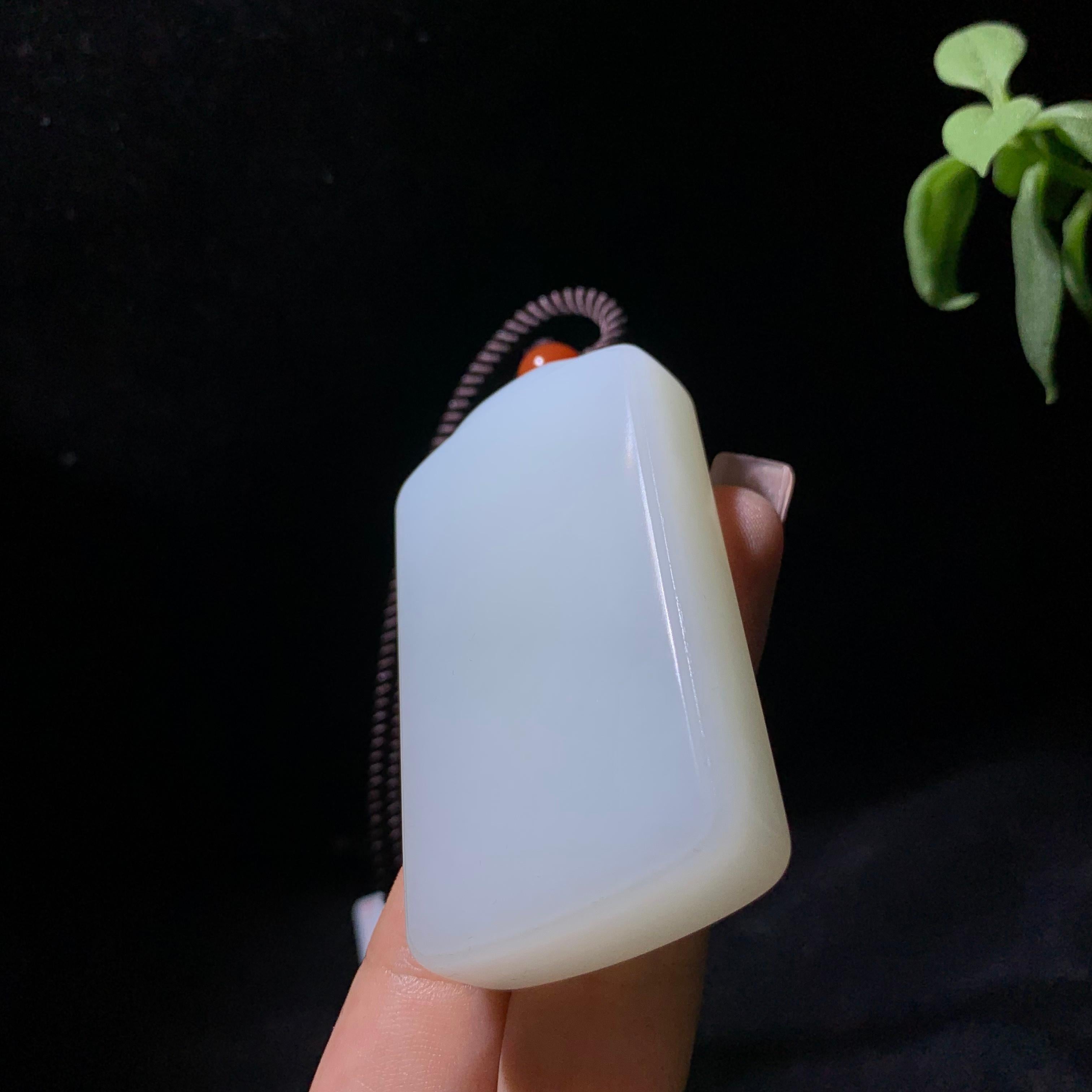 传承级和田羊脂白玉平安无事牌（80.9g）