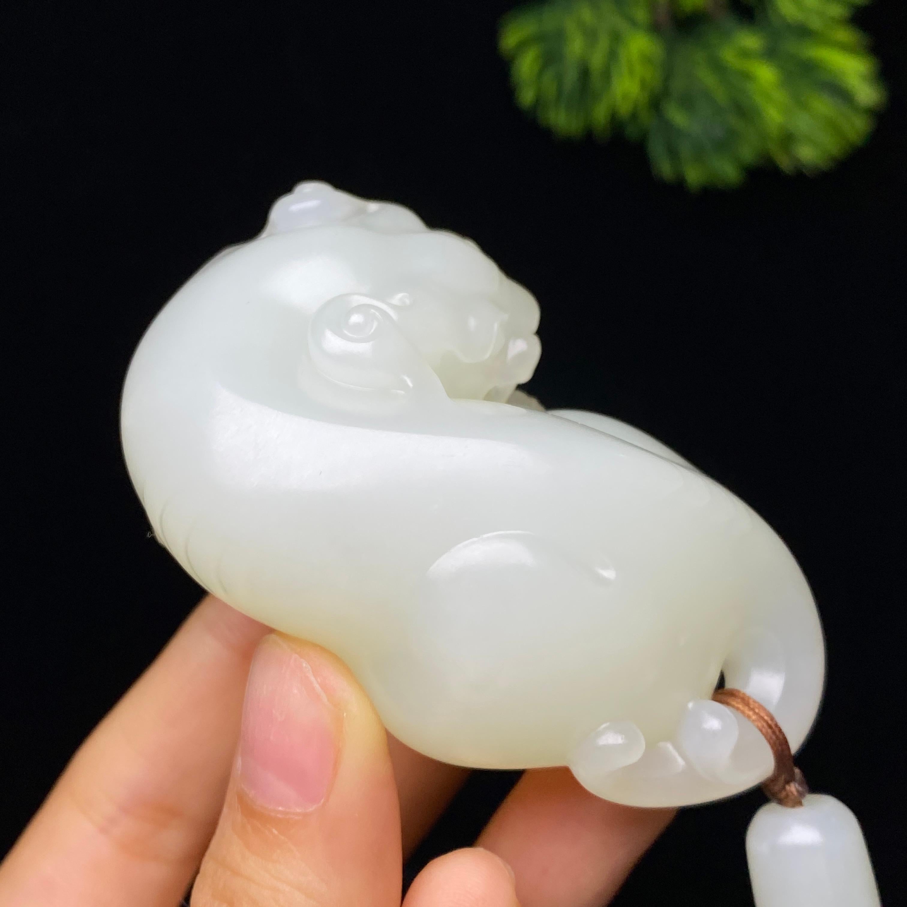 和田玉籽料貔貅把件（129.0g）