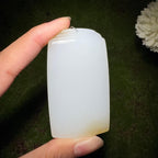 和田玉糖白平安无事牌（66.9g）