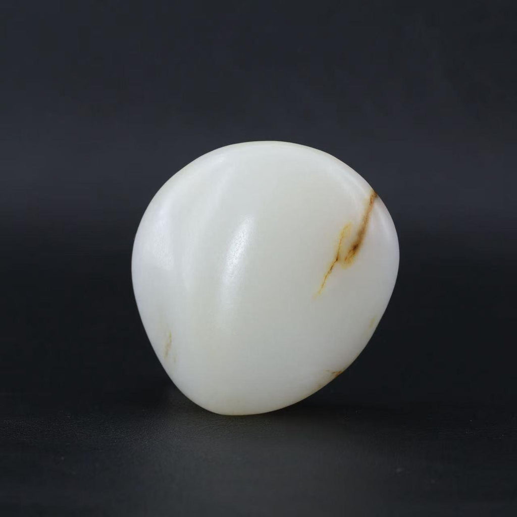 和田玉白玉籽料手把件（66.2g）