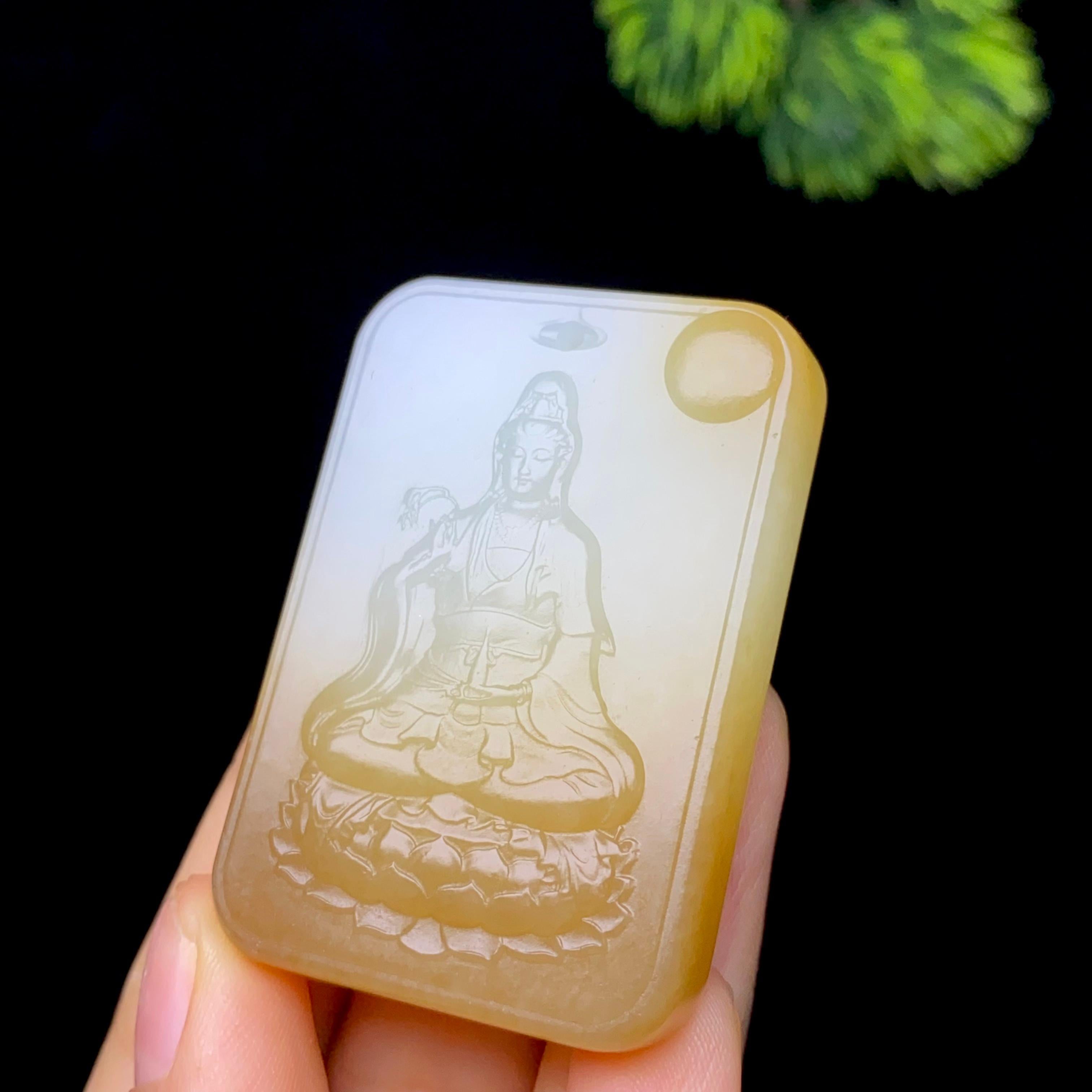 和田玉糖白观音（38.0g）