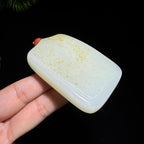 和田玉籽料满皮无事牌（90.0g）