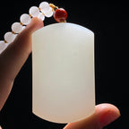 和田玉白玉无事牌（48.9g）