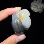 精品和田玉青花籽料发财猪挂件（54.6g）