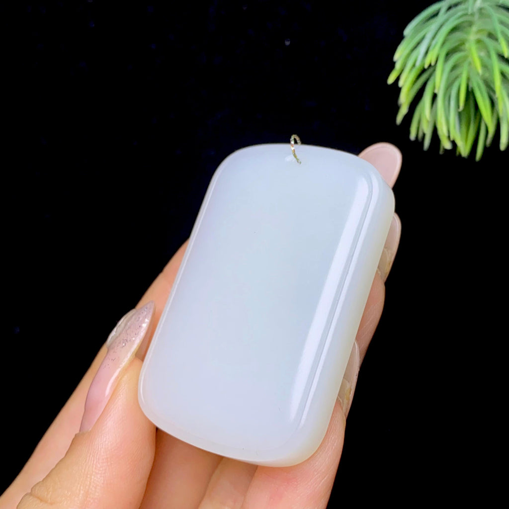 和田玉白玉无事牌（37.3g）