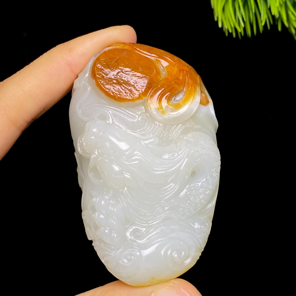 和田玉籽料龙行天下（100.6g）