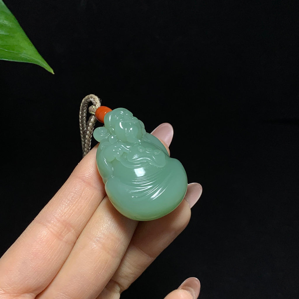 和田籽料沙枣财神挂件（38.5g）
