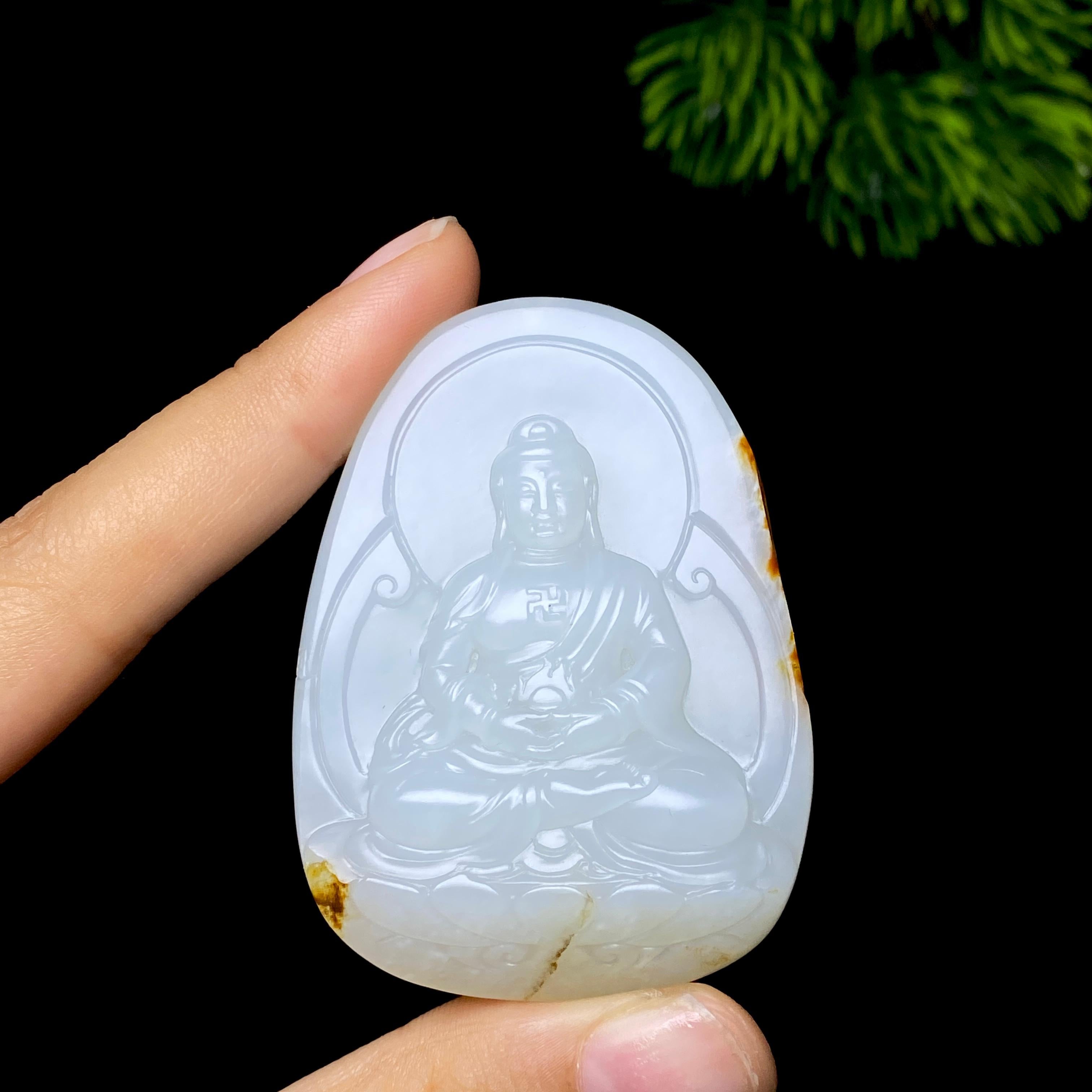 和田玉籽料阿弥陀佛（46.7g）