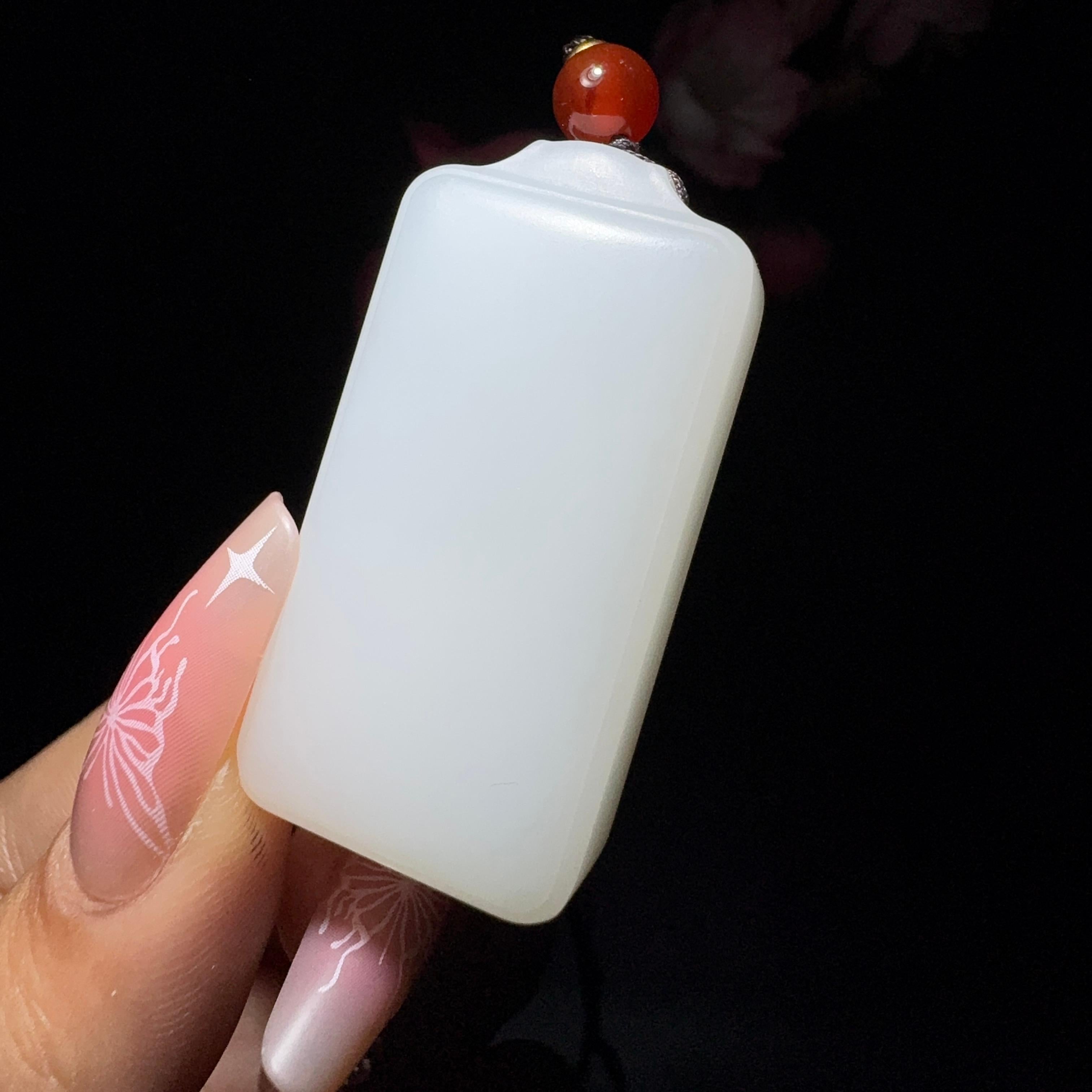 和田玉白玉平安牌（28.7g）