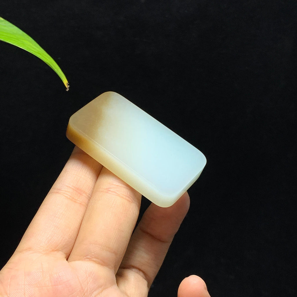 和田山料糖白玉无事牌挂件（37.2g）
