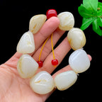 和田玉洒金皮籽料【精品手串】（123.7g）