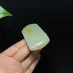 收藏级和田玉洒金皮籽料无事牌挂件（87.2g）