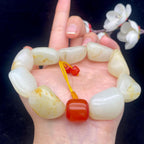和田玉洒金皮籽料【精品手串】（117.9g）