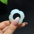 收藏级和田山料羊脂白玉扳指（44.3g）