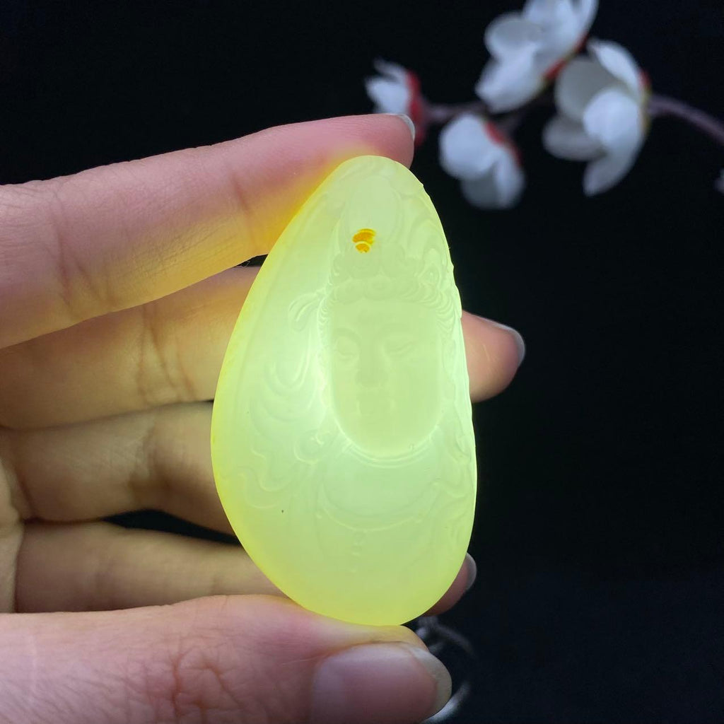 和田玉籽料【观音头】挂件（43.3g）