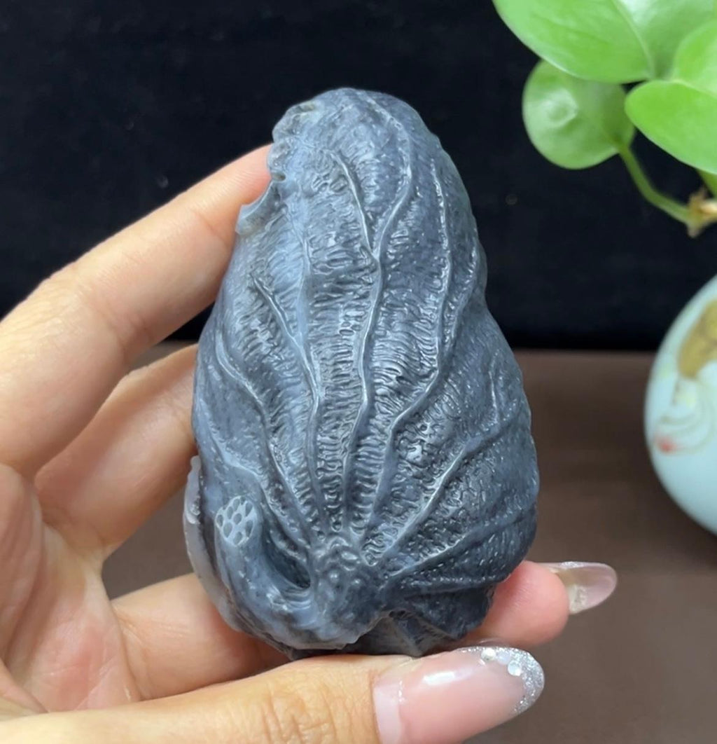 新疆和田玉籽料青花年年有余手把件摆件（137.1g）