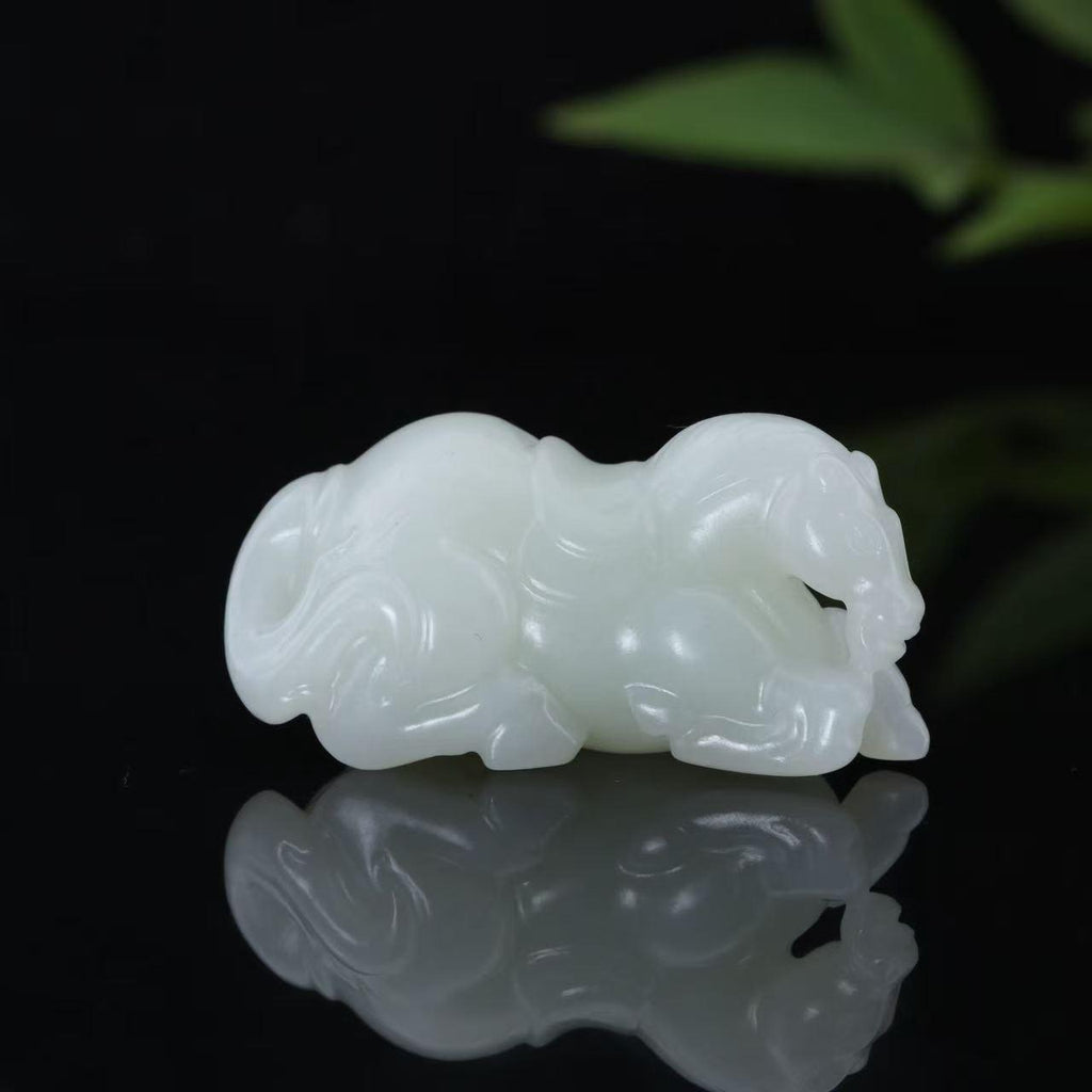 和田玉白玉【马】挂件（28.8g）