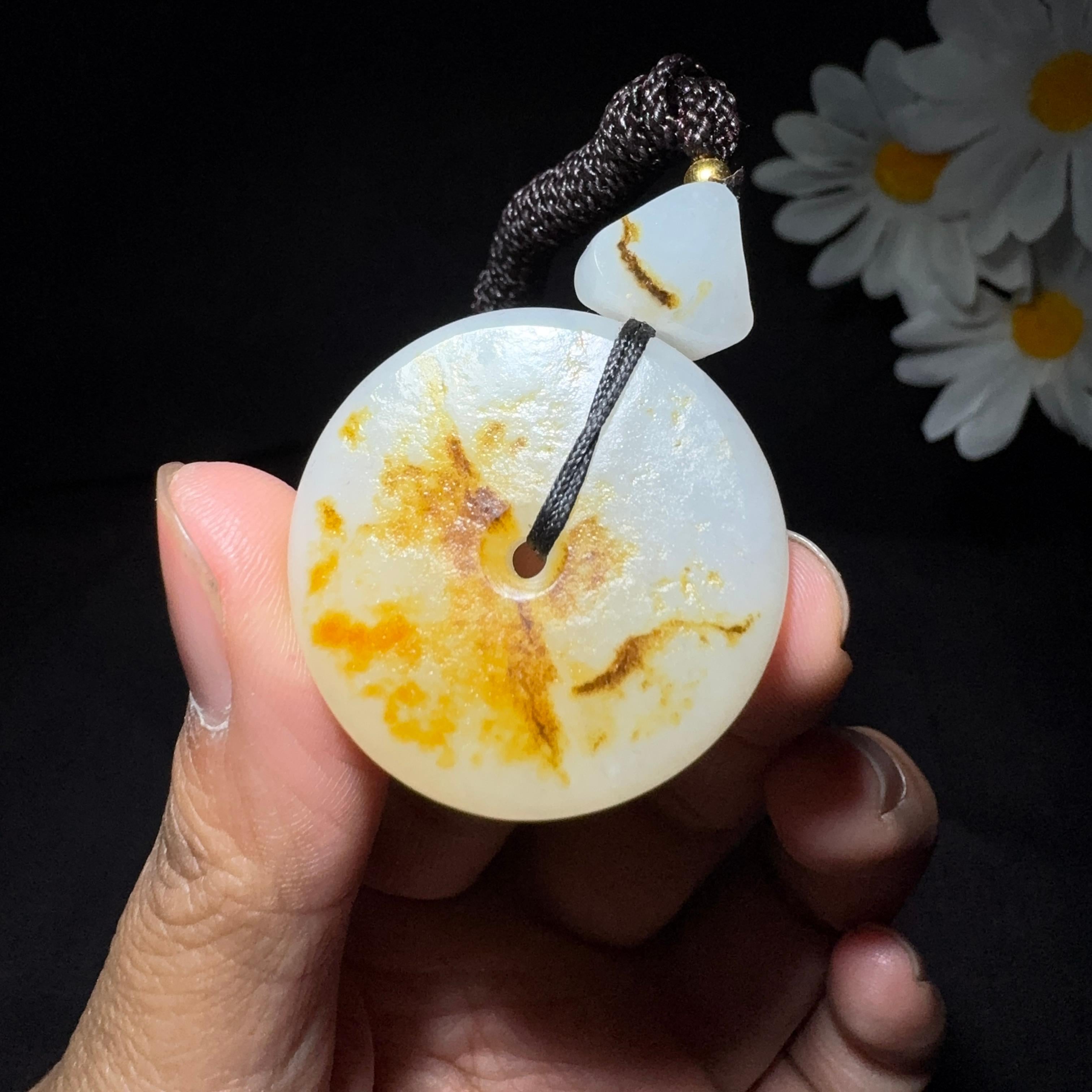 和田玉籽料平安扣（17.9g）