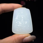和田玉白玉挂件文殊菩萨（50.2g）