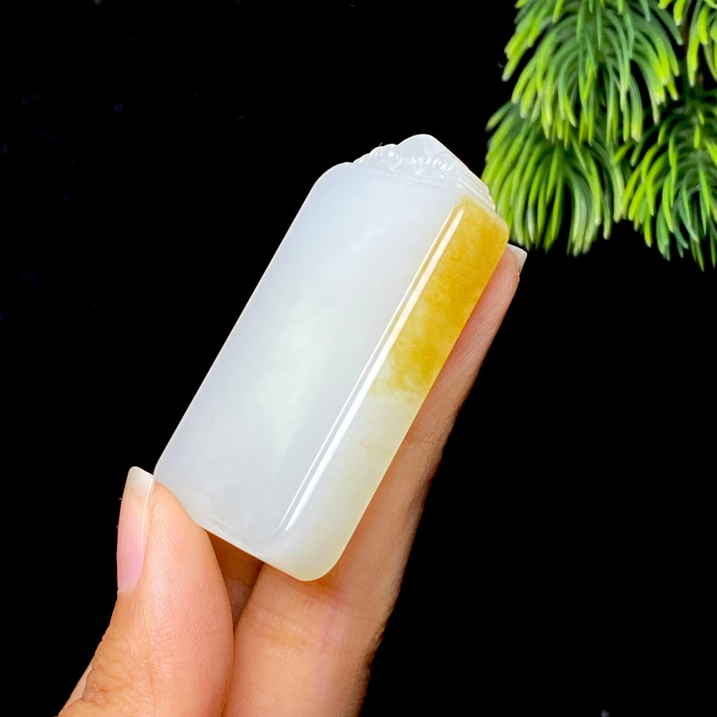 和田玉糖白无事牌（38.0g）