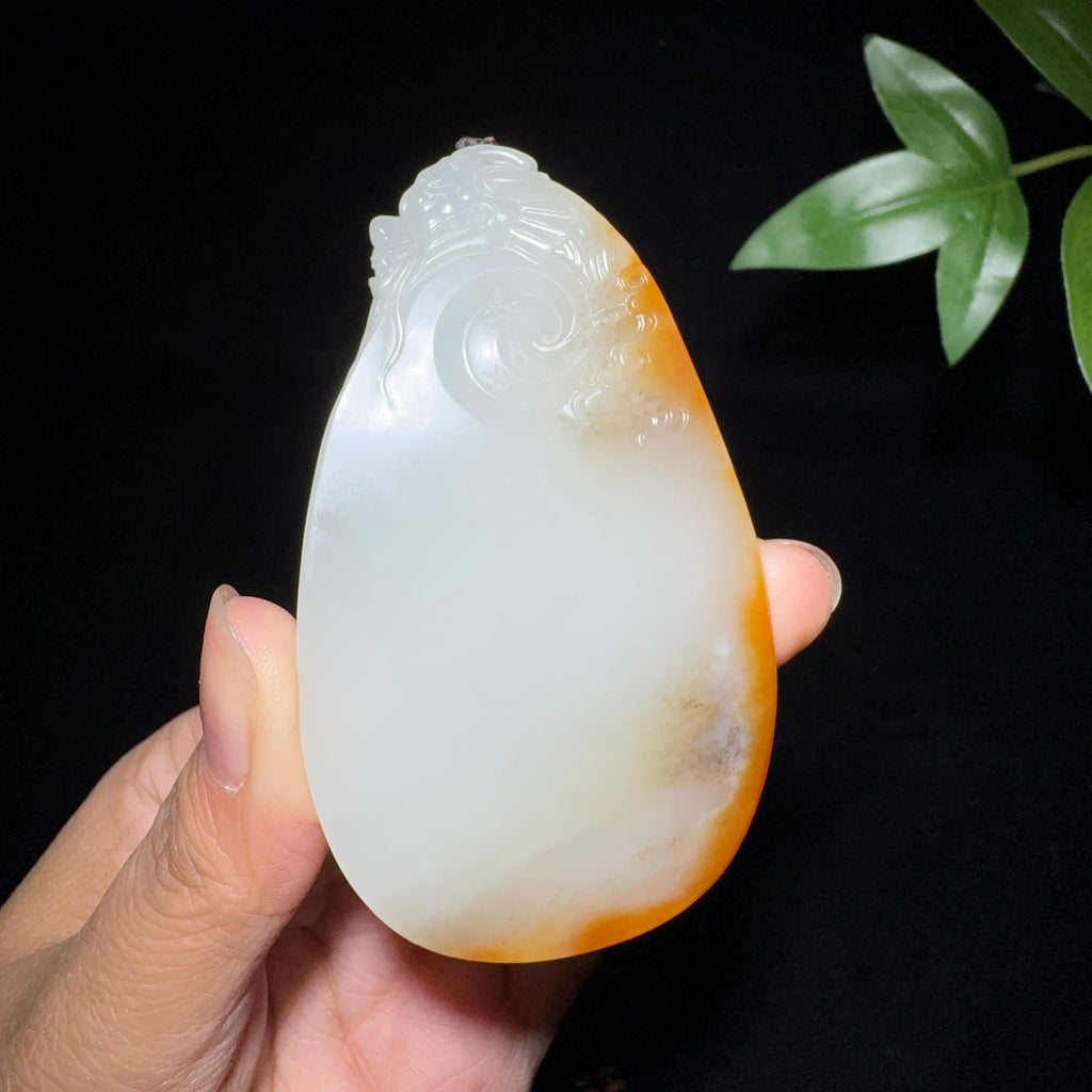 和田玉籽料御龙观音（73.2g）