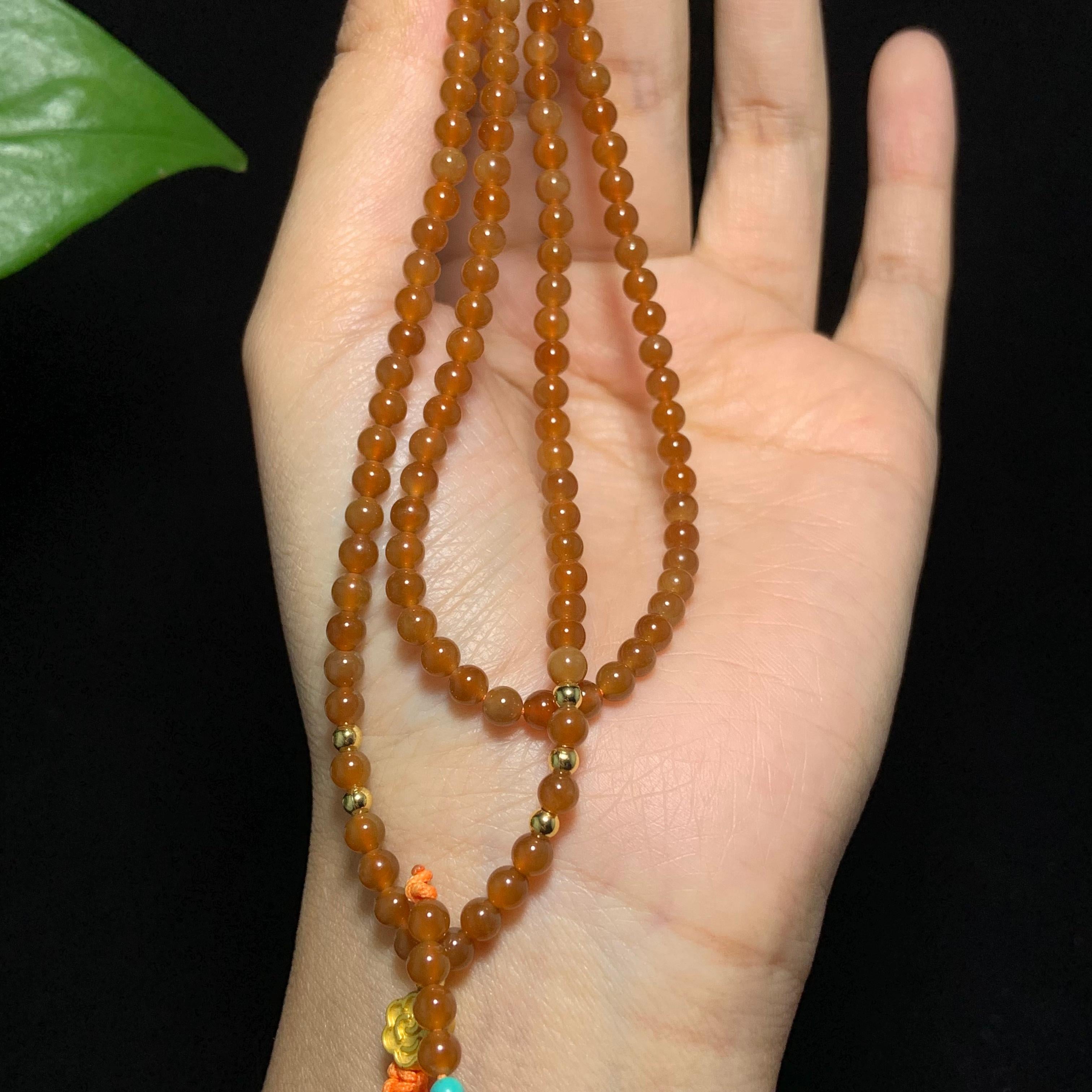 高品质新疆且末全糖小米珠108颗项链（15.4g）