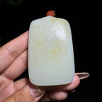和田玉籽料满皮无事牌（90.0g）