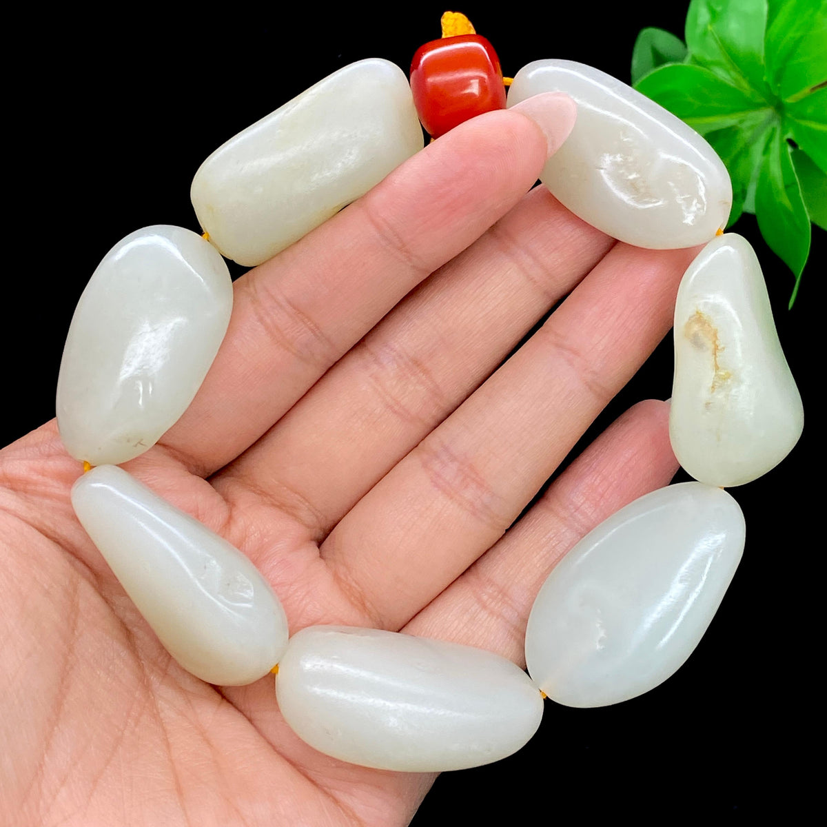 和田玉白玉籽料【精品男士手串】（120.6g）