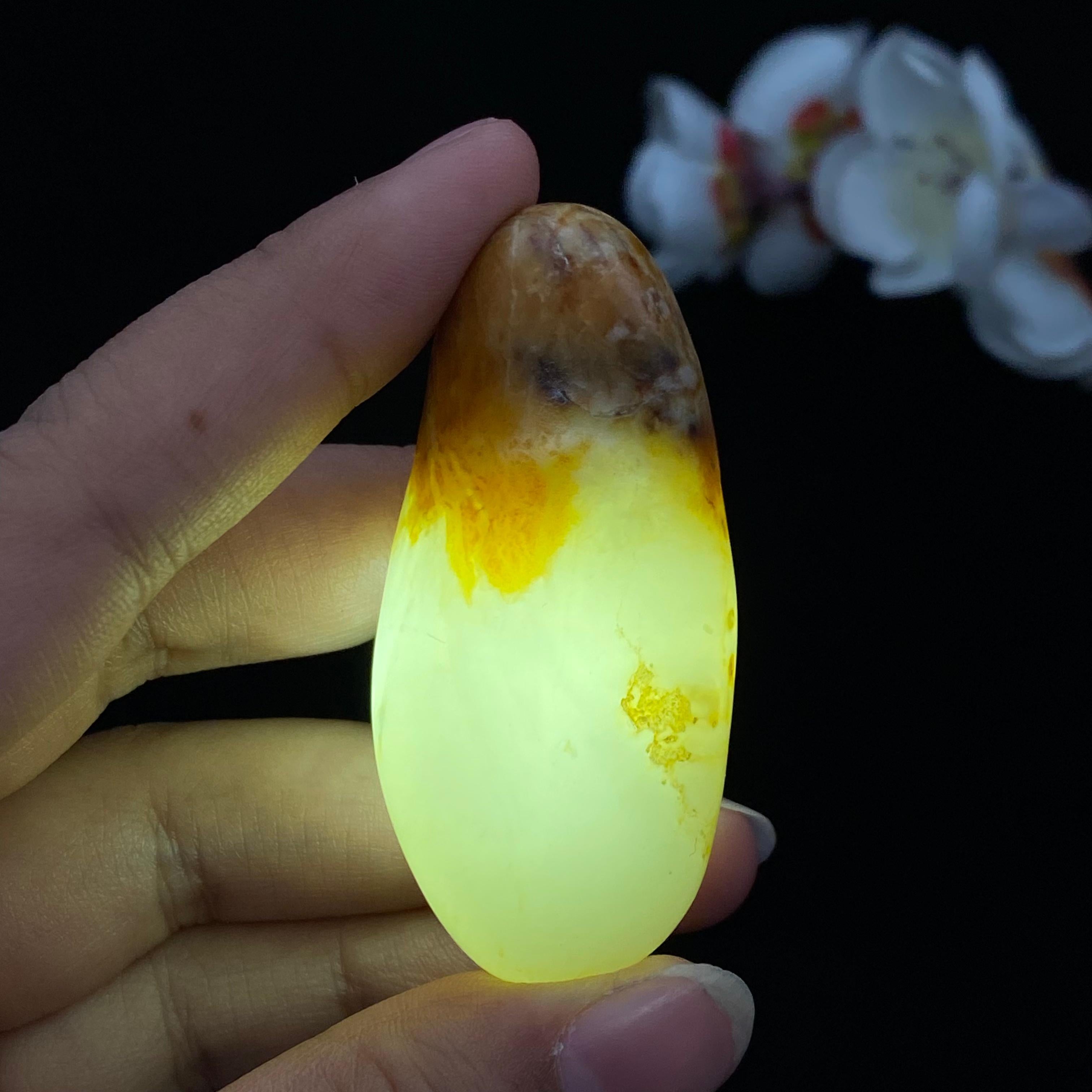 和田玉聚黄皮籽料原石（46.2g）