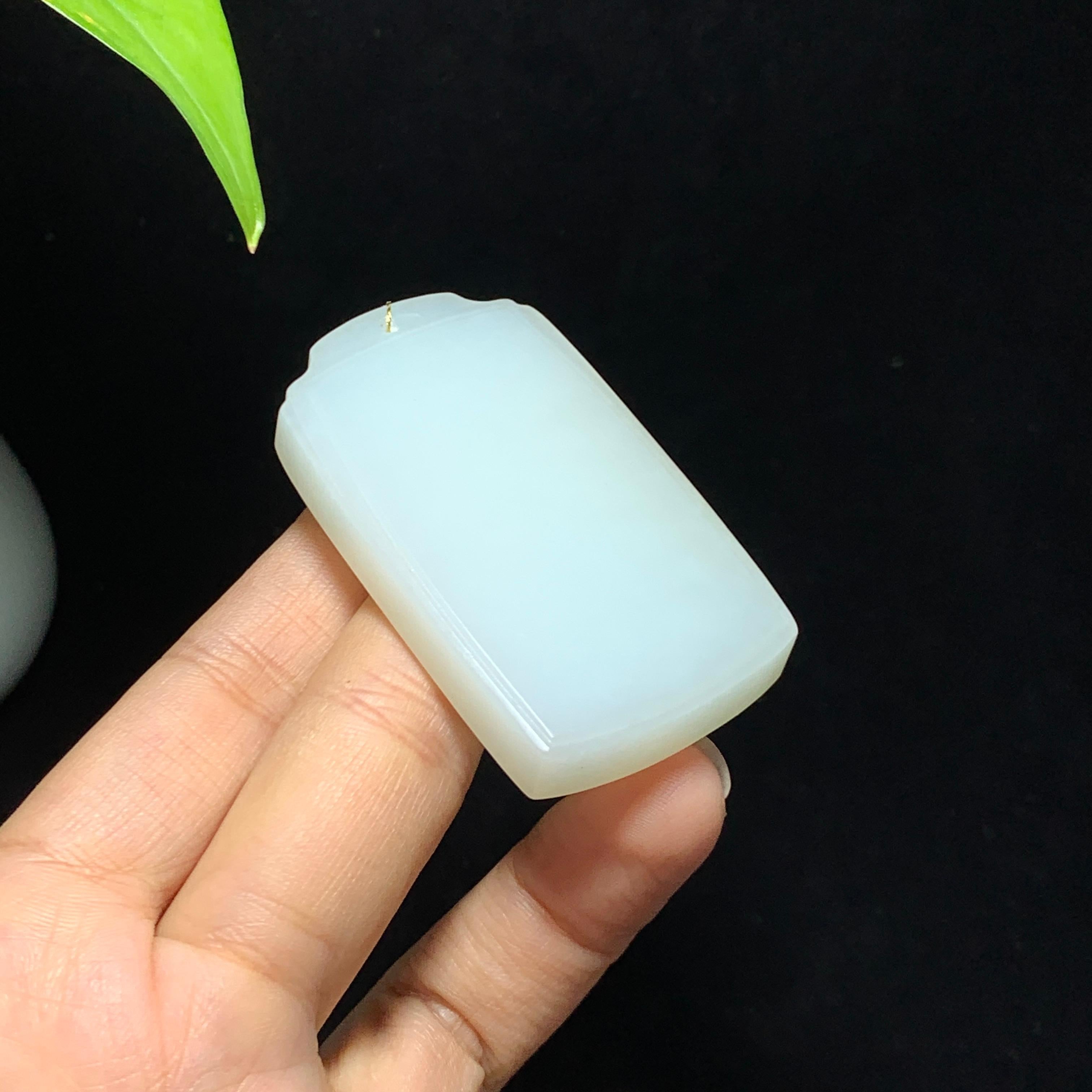 和田山料白玉无事牌挂件（50.8g）