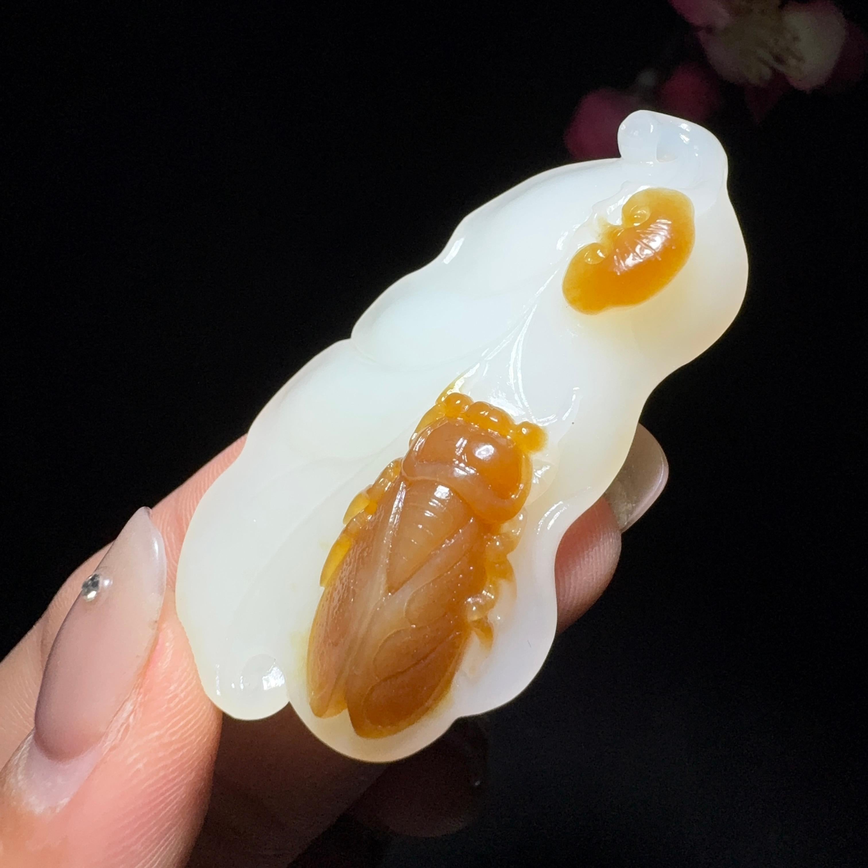 和田玉糖白挂件一夜成名（20.2g）