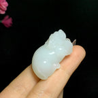 精品和田白玉生肖立体牛（20.7g）