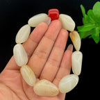和田玉洒金皮籽料【精品手串】（53.3g）