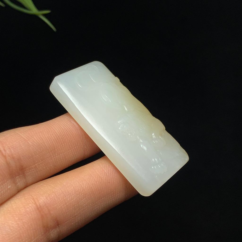 【超值推荐】和田山料糖白玉下山虎挂件（18.0g）