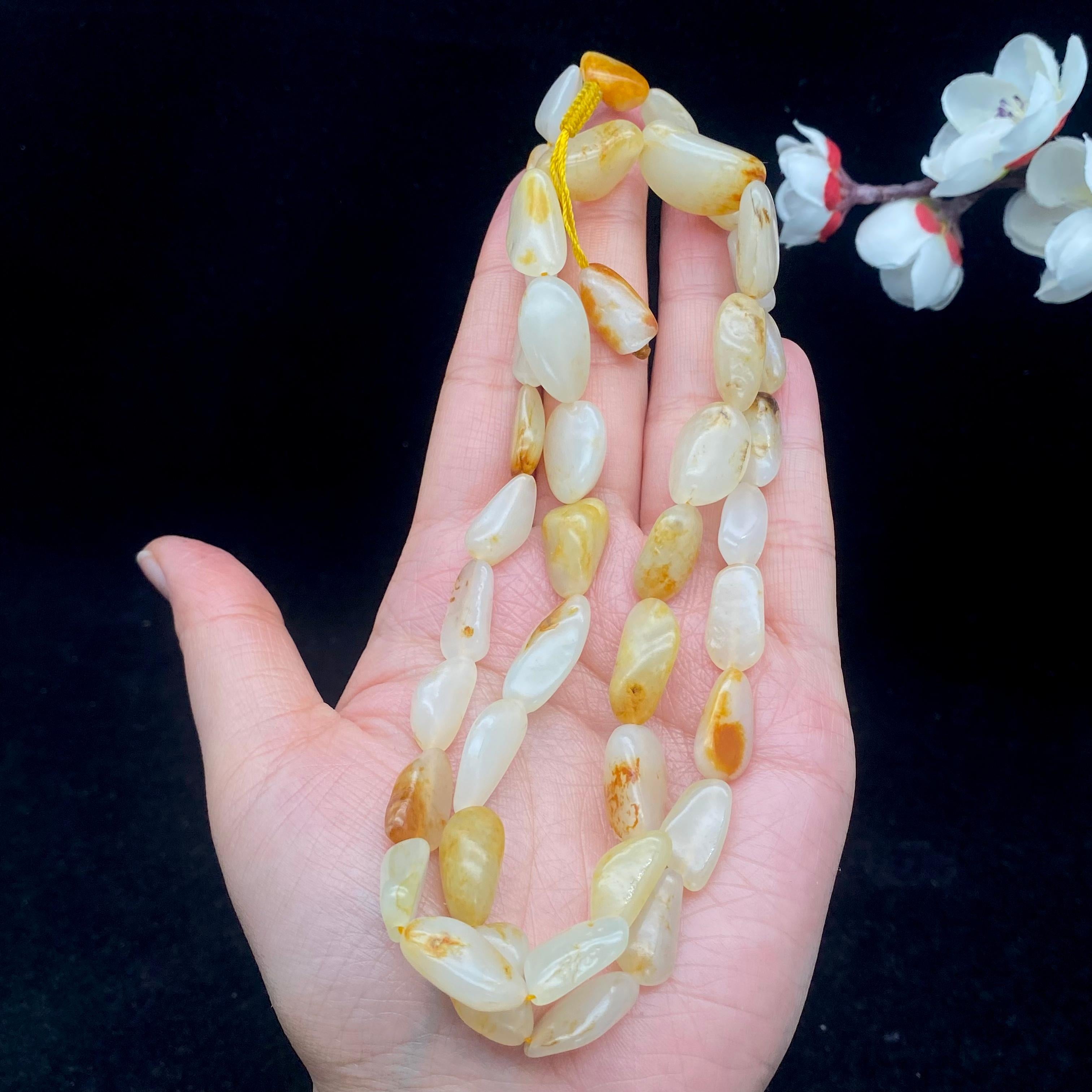 和田玉洒金皮籽料【精品项链】（66.6g）