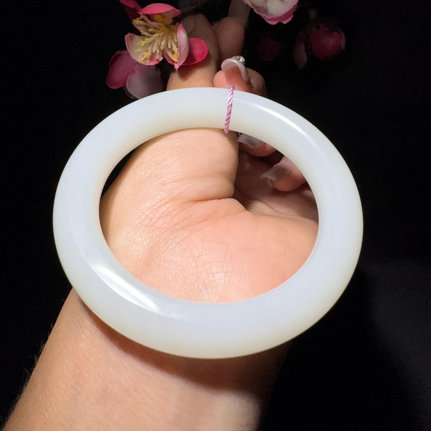 和田玉白玉手镯（50.5g）