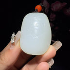 和田玉籽料挂件观音头像（55.2g）