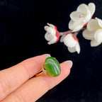 和田玉碧玉18k金镶【戒指】（4g）