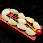 和田玉洒金皮【精品手串】（49.3g）