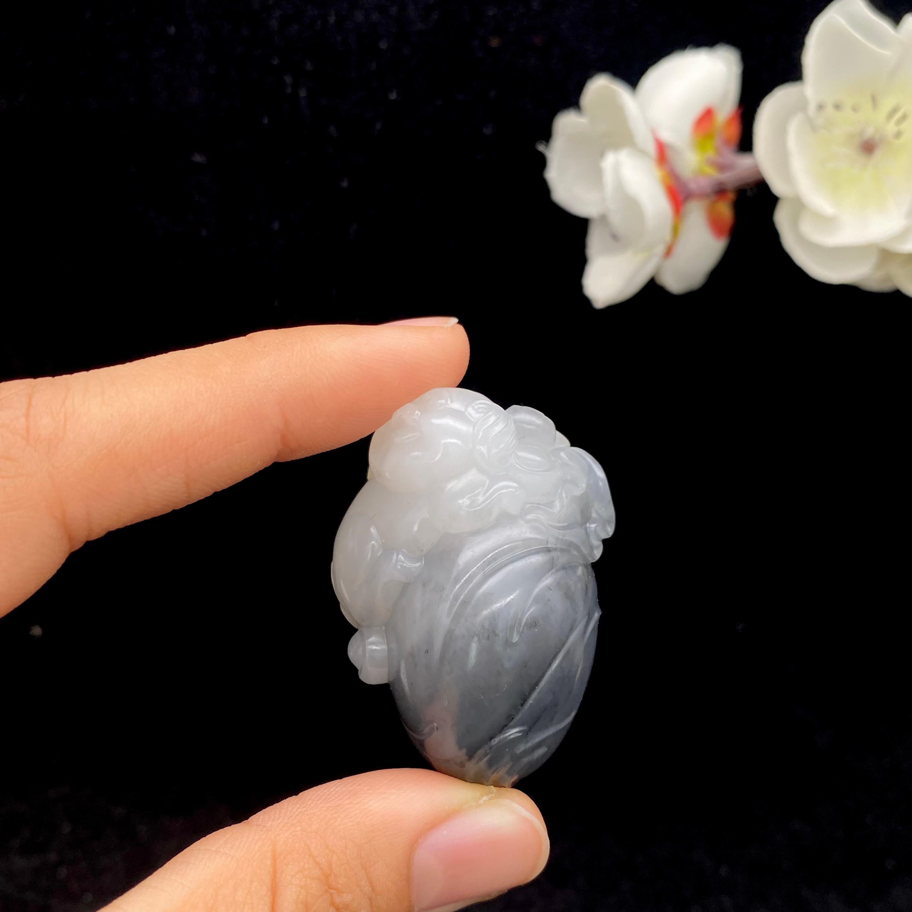 和田玉青花籽料【福猪】（54.6g）
