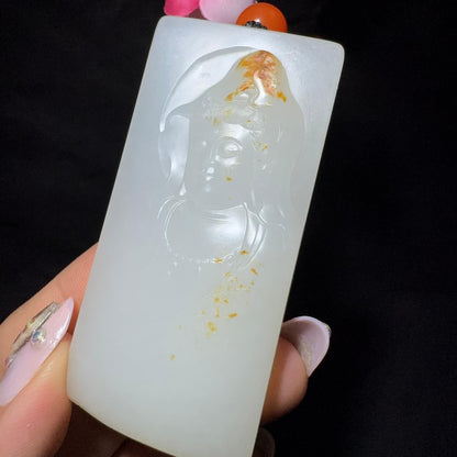 和田玉籽料观音牌子（74.1g）