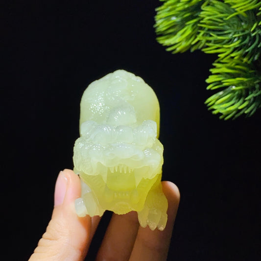 和田玉黄玉貔貅把件（144.5g）