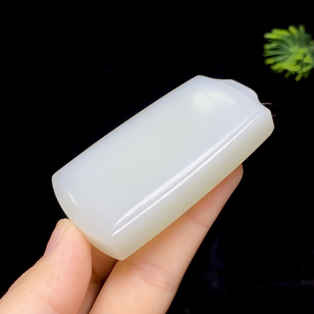 和田玉白玉无事牌（77.1g）