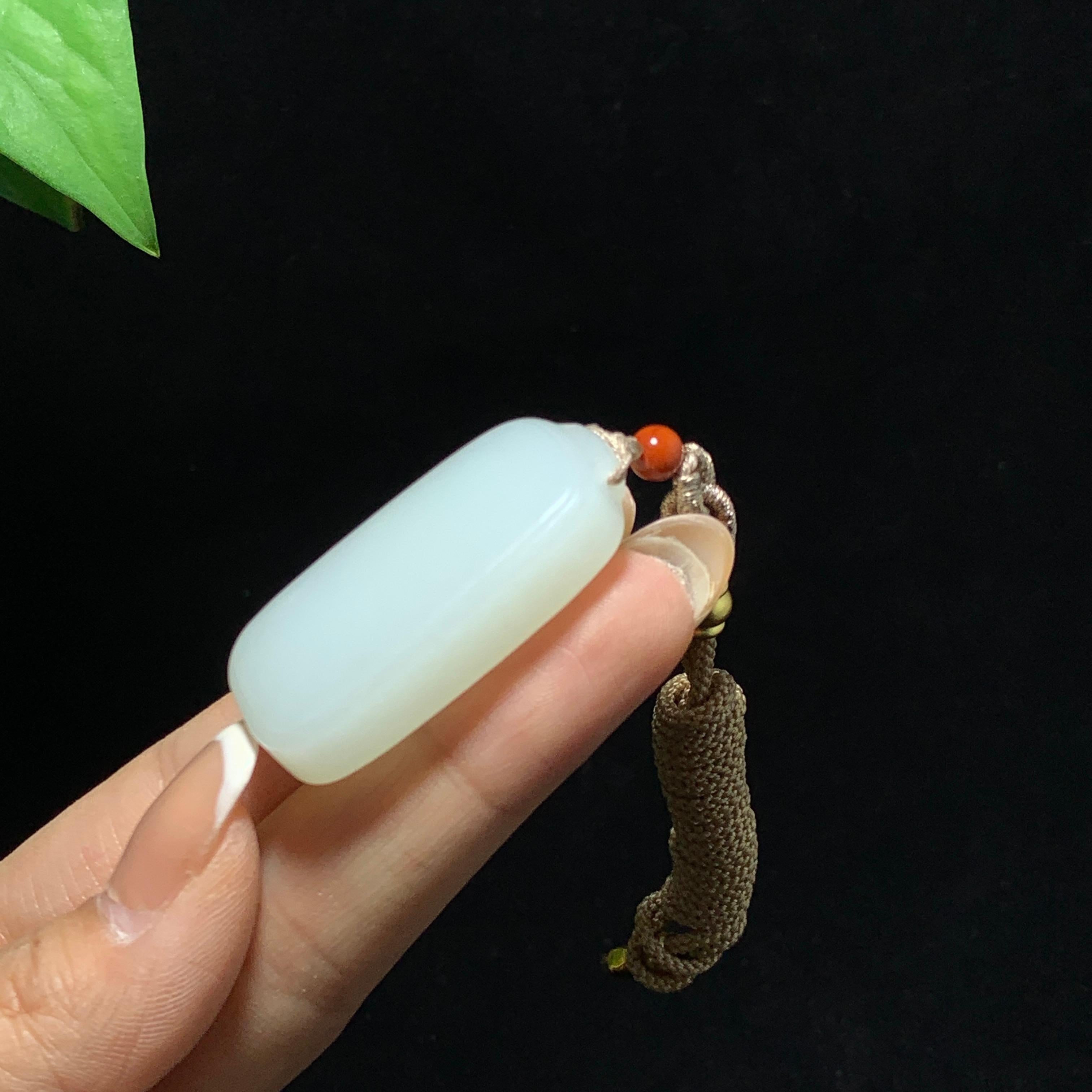 和田山料白玉无事牌挂件（24.2g）