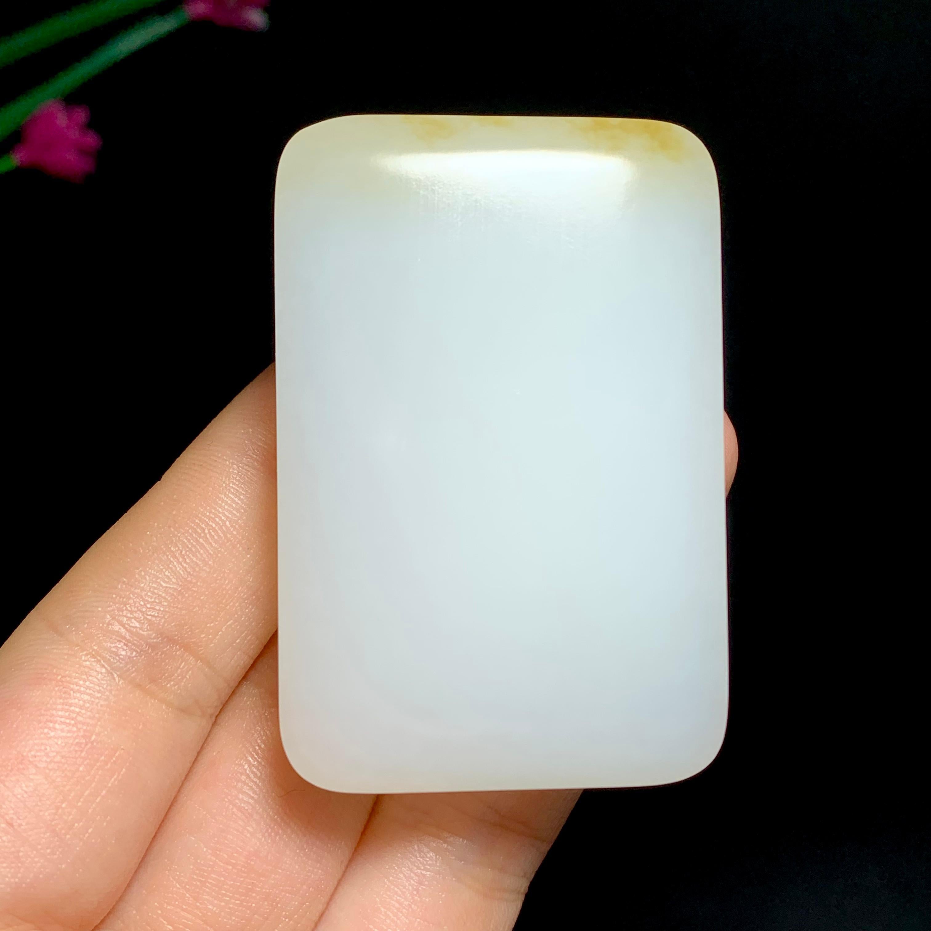 精品新疆糖白玉平安无事牌（78.8g）