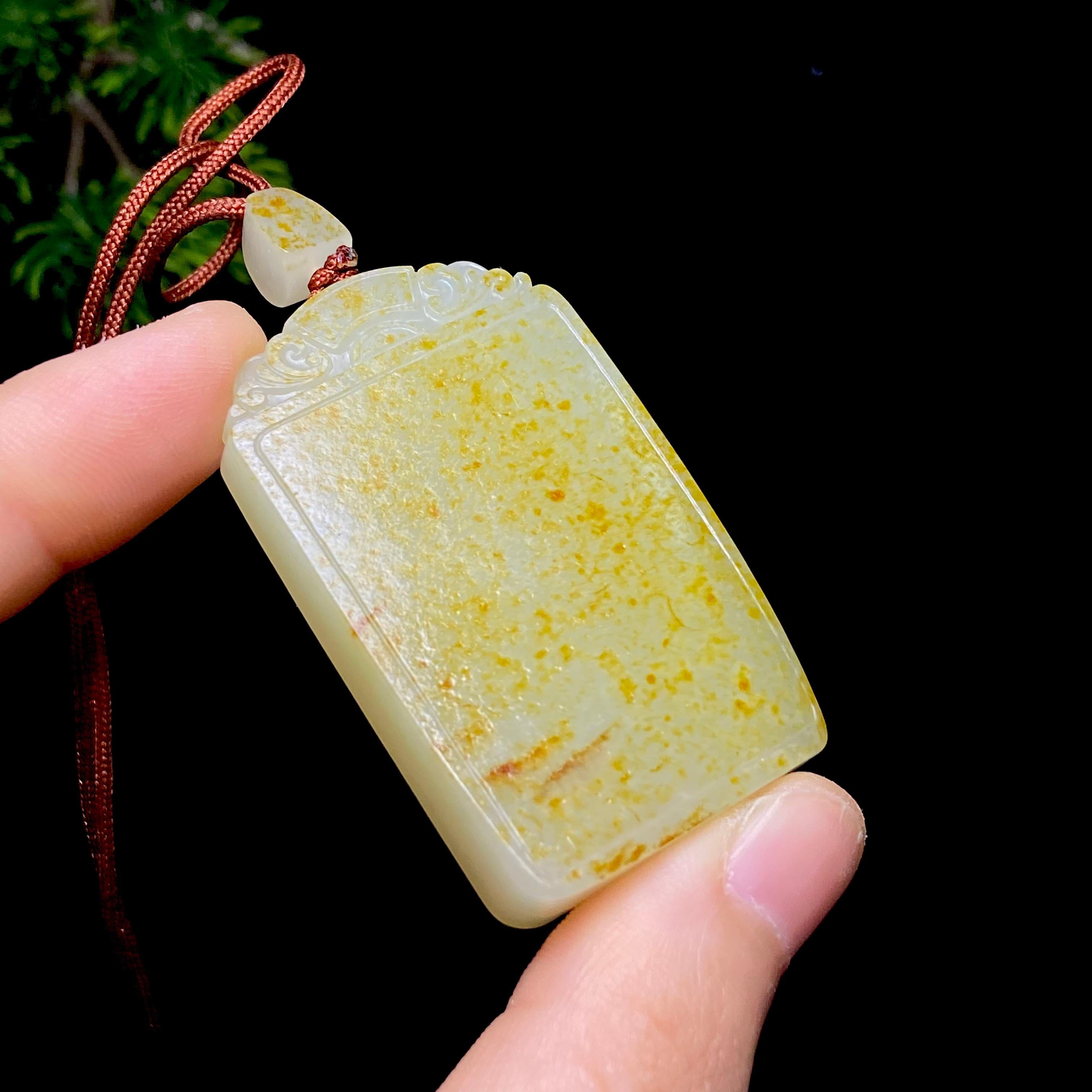 和田玉籽料无事牌（44.1g）