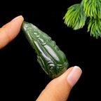 和田玉碧玉龙柱（33.5g）
