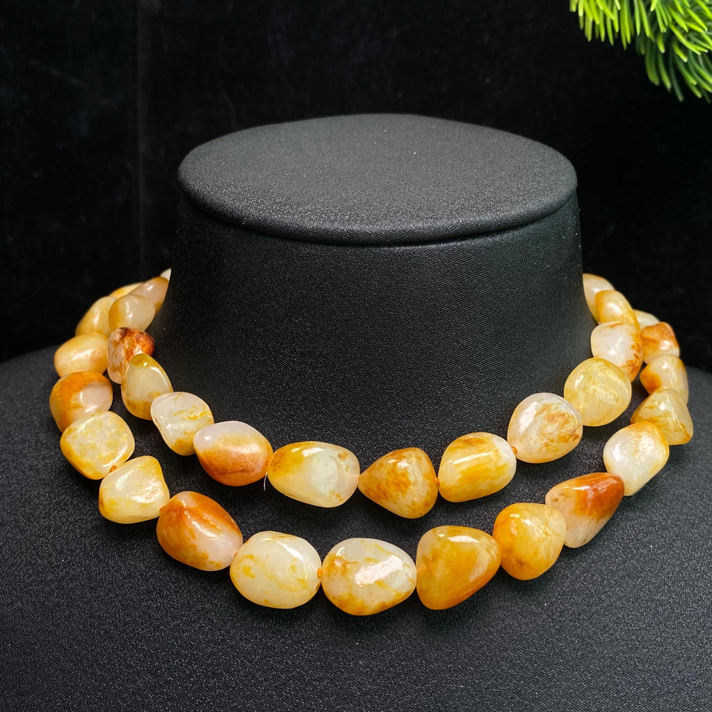 和田玉黄皮籽料项链（93.6g）